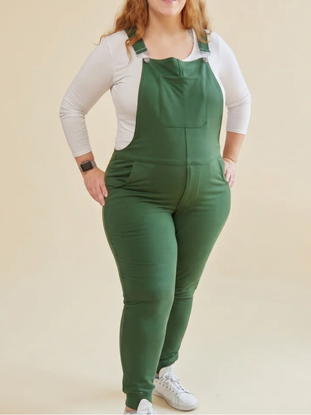 Swoveralls Brooklyn Green Organic Cotton Sweatpant Overalls Joggers Size S